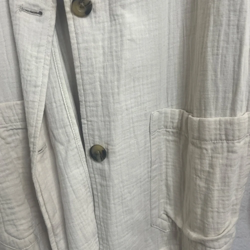 a.n.a A New Approach Cream Lightweight Blazer Jacket L - Picture 7 of 12